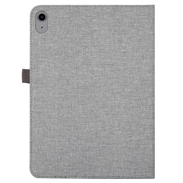 Apple iPad 10.9 2022 Vikbart fodral korthållare Tygtextur - Grå grå