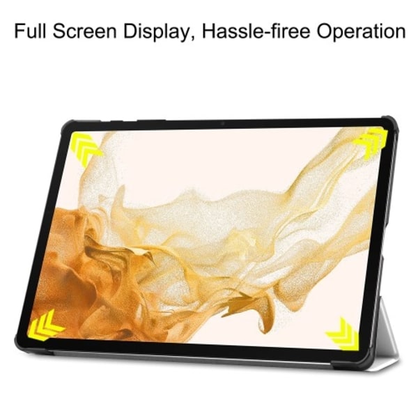 Kolmen taittotelineen älykotelo Samsung Galaxy Tab S10+ (S10 Plus) -puhelimelle Multicolor