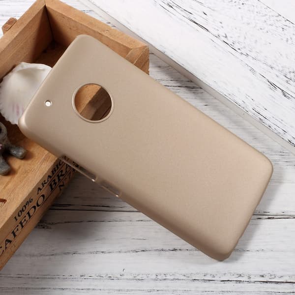 Lenovo Moto G5 Plus, Skal Plastskal Rubberized - Guld Guld