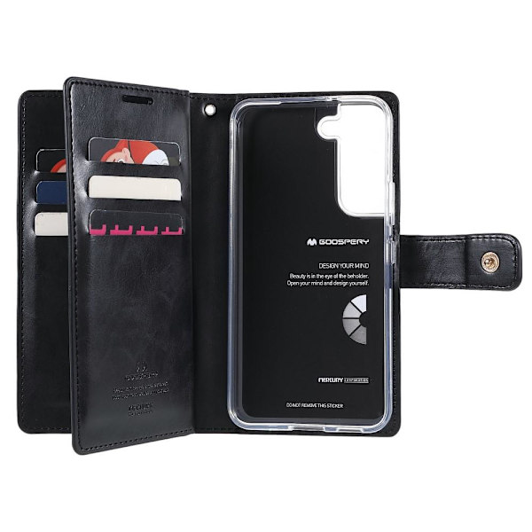 Samsung Galaxy S22+ MERCURY GOOSPERY Mansoor Wallet Case  - Black Black