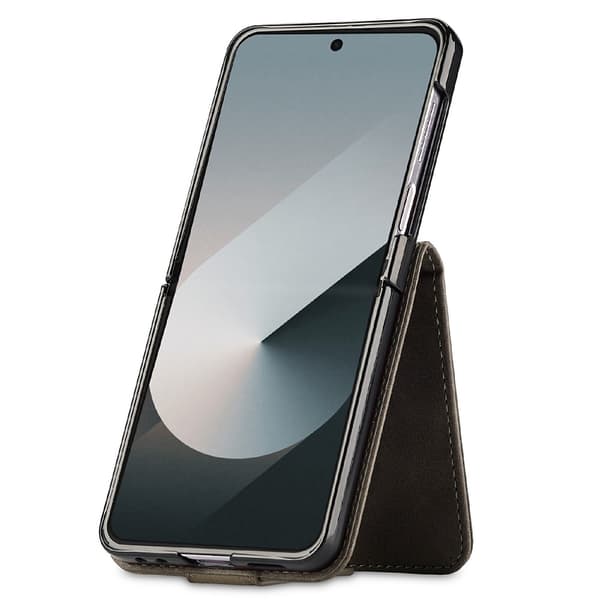 LC.IMEEKE Telefondeksel med kalveskinntekstur til Samsung Galaxy Z Flip8 Grey