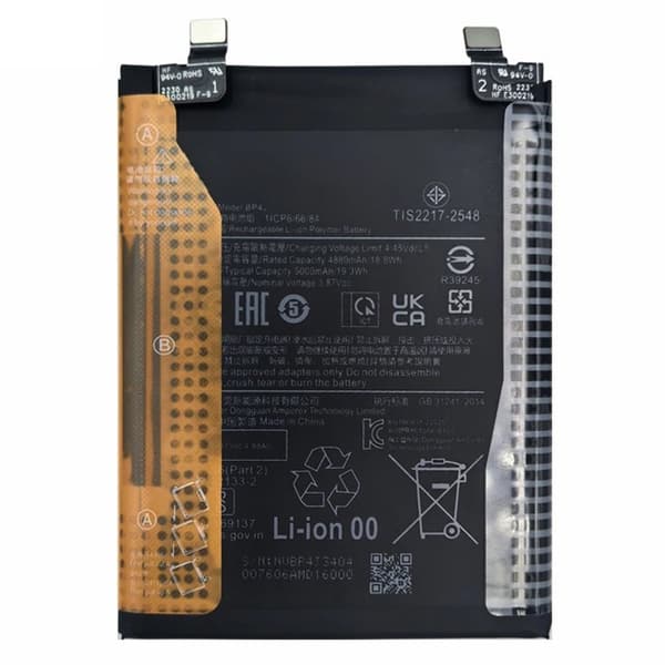 Batteri til Xiaomi Redmi Note 12 Pro+ 5G 3.87V 4880mAh BP4J Black