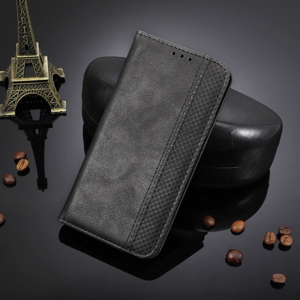 Samsung Galaxy S22 Ultra 5G Wallet Stand Flip Phone Case - musta Black