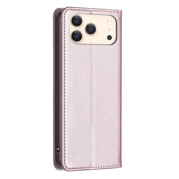 BINFEN COLOR Telefondeksel med støtteben til iPhone 18 Pro / 17 Pro Pink gold