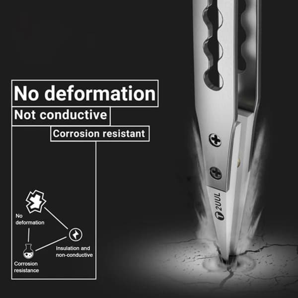 Ultrahård Isolerad Keramisk Pincett Antistatisk Precisionsspets Reparation Silver