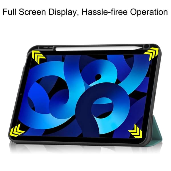 Apple iPad 10.9 2022 Slim Fit Trifoldbart deksel Pennebrett - Grønn Green