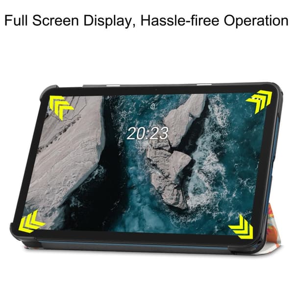 Tabletstativ Slim Fit Cover til Nokia T20 - Sommerfugle Multicolor