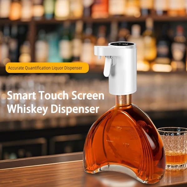 Smart vindispenser med touchskærm – elektrisk dispenser til rødvin og whisky – præcis dosering White