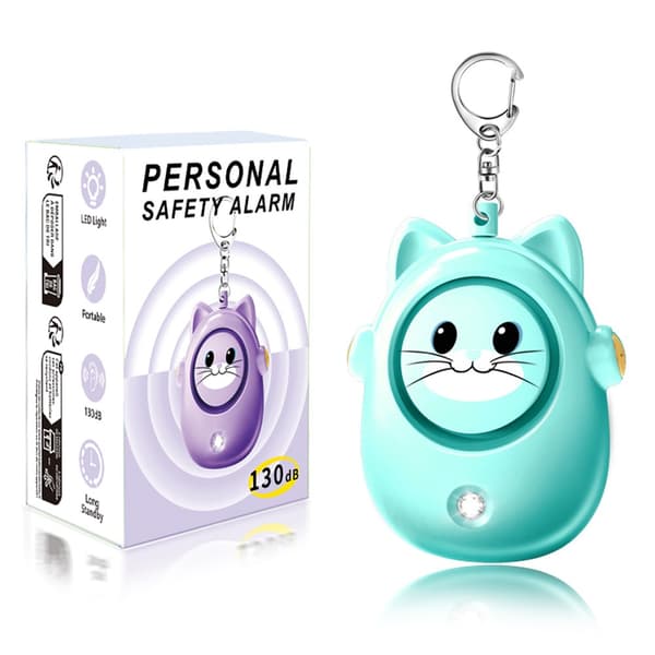 130 dB Safety Alarm – Emergency/Assault/Self-Defense – Loud Personal Alarm – Mint Mint