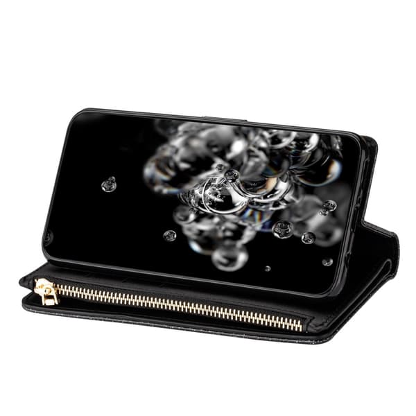 For Samsung Galaxy S25+ Etui Stjernehimmel Gravert Lommebokdeksel Black