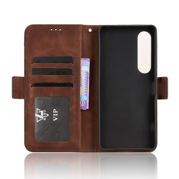 Wallet case Case Cover for Sony Xperia 1 VII Brown