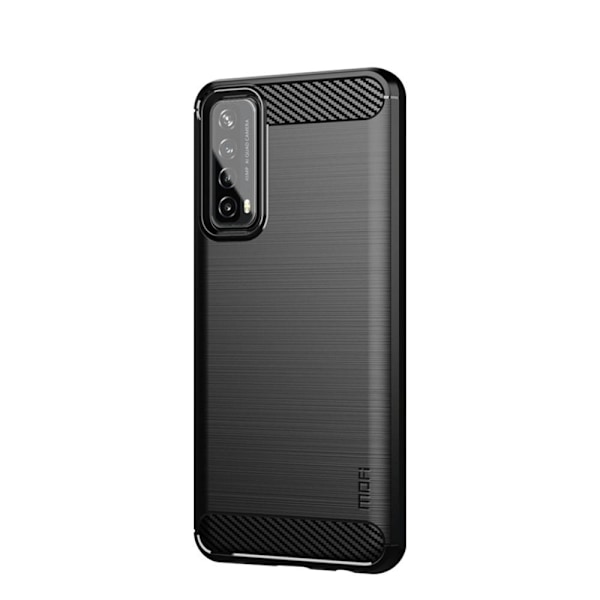 MOFI Huawei P smart 2021 Karbonfibercover - Sort Black