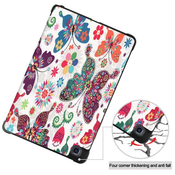 Kolminkertainen telinekotelo Samsung Galaxy Tab A7 10.4" - Butterfly Multicolor