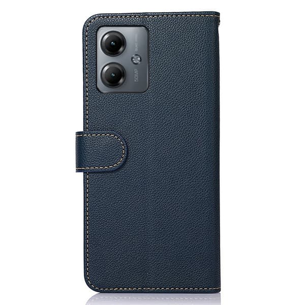Motorola Moto G14 KHAZNEH Plånboksfodral - Blå/Brun Blå