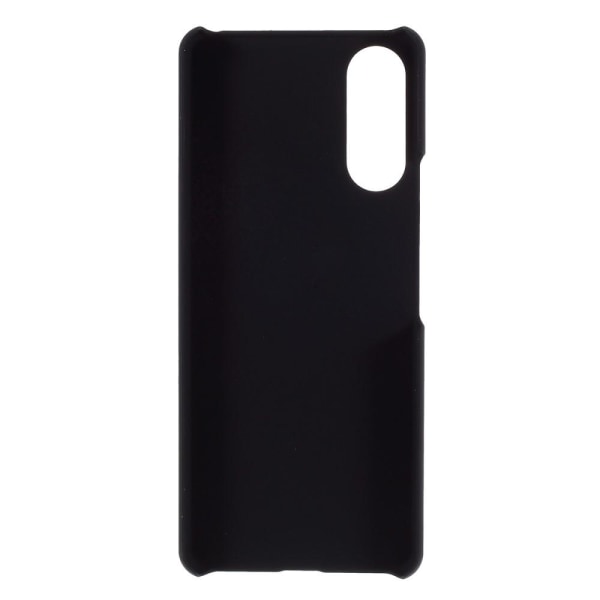 Gummibelagt hård plastik taske til Sony Xperia 1 II - Sort Black