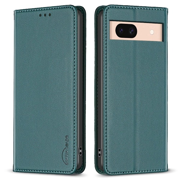 BINFEN COLOR For Google Pixel 8a Etui i PU-lær Green