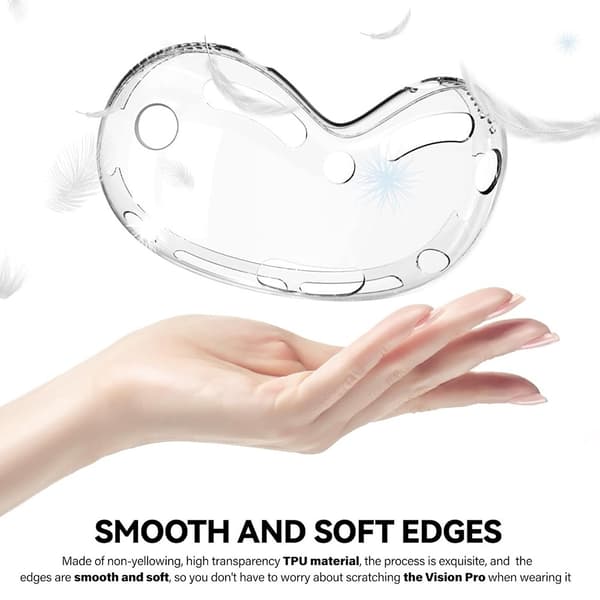 Skyddsfodral för Vision Pro MR Headset TPU+PC repskydd Transparent