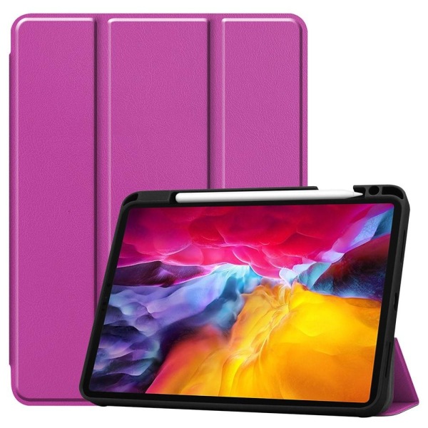 Til iPad Pro 11 2021 Trifoldet Stand Tabletetui Cover - Lilla Purple