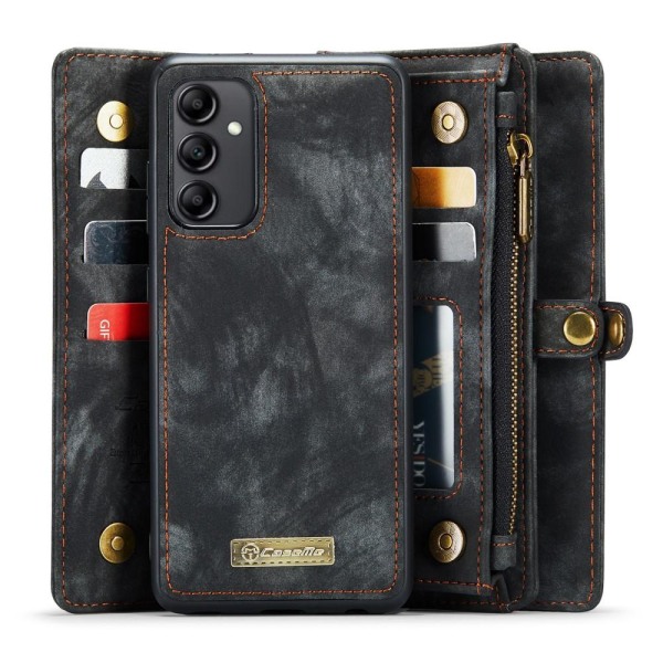 För Samsung Galaxy A34 5G Caseme Retro plånboksfodral - Svart Svart