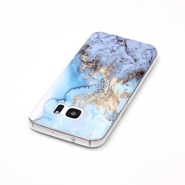 MTK Samsung Galaxy S7 SM-G930 TPU Marble - vaaleansininen Light blue