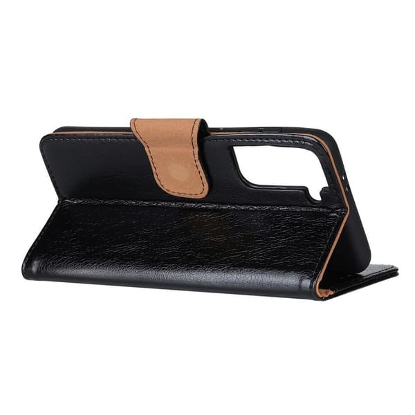 Samsung Galaxy S21 Lommebok - deksel Teksturert Split - Svart Black