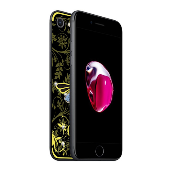 NXE Insect Pattern Rhinestone Decor TPU Kansi - iPhone 8 / 7 - Yellow Bee