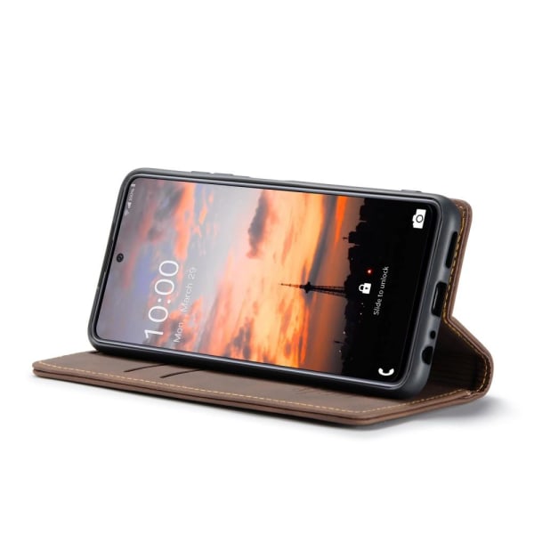 CASE Retro -lompakkokotelo Samsung Galaxy A33 5G -puhelimelle - Kahvi Brown