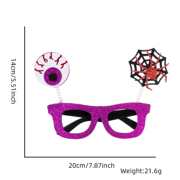 Halloween - lasit juhlapukukoristelu - Kara + silmämuna Purple