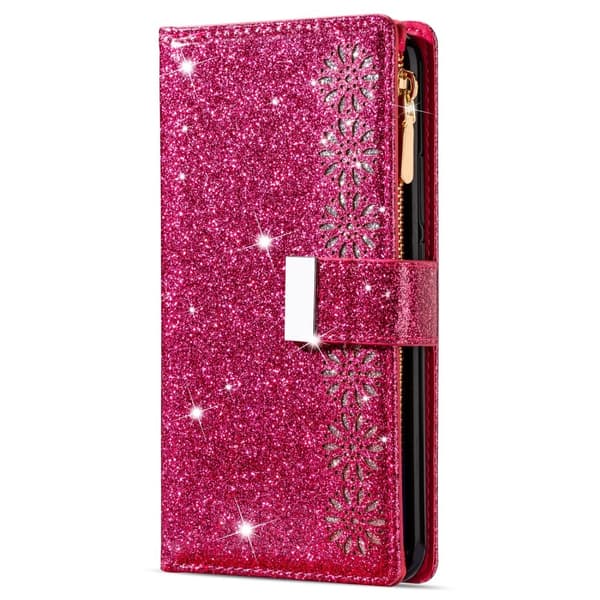 For Samsung Galaxy A26 5G Etui Stjernehimmel Gravert Lommebokdeksel Pink