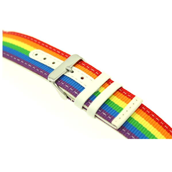 Nylonrem til Apple Watch 3/2/1 42mm - Pride White