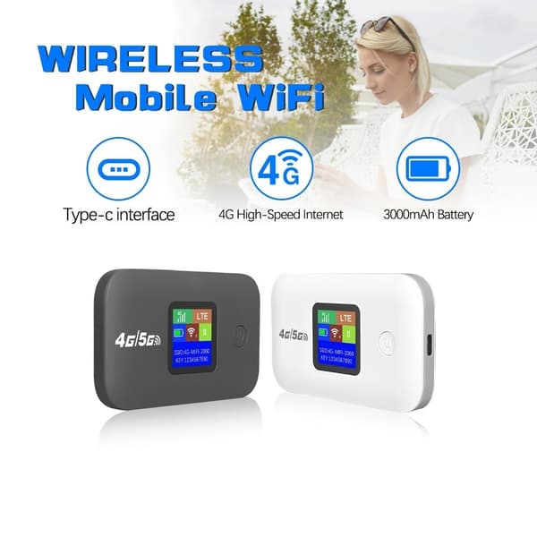 WiFi-router A8-E Eurasisk 4G LTE Trådløst netværkshotspot Mobil bredbåndsenhed Black