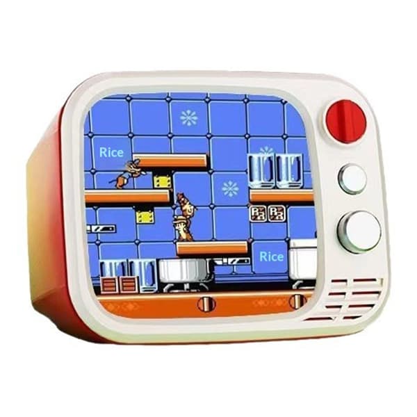 H7 3,5 tommer IPS-skærm Retro Mini TV-spilkonsol med dobbelt trådløs controller Red