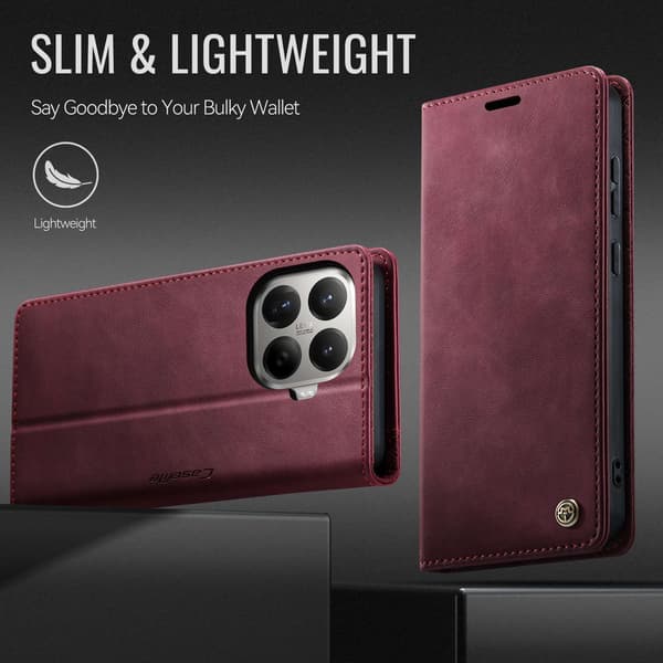CASEME Til Xiaomi 17T Lommebokdeksel Red