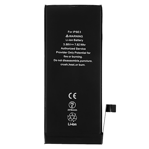 Til iPhone SE (2022) 3,88V 2018mAh Li-ion batteri reservedel Black