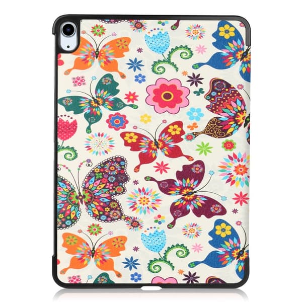 Til iPad Air 11 (2024) Etui Tre - fold Stativ Tablet Cover - Butterflies Multicolor