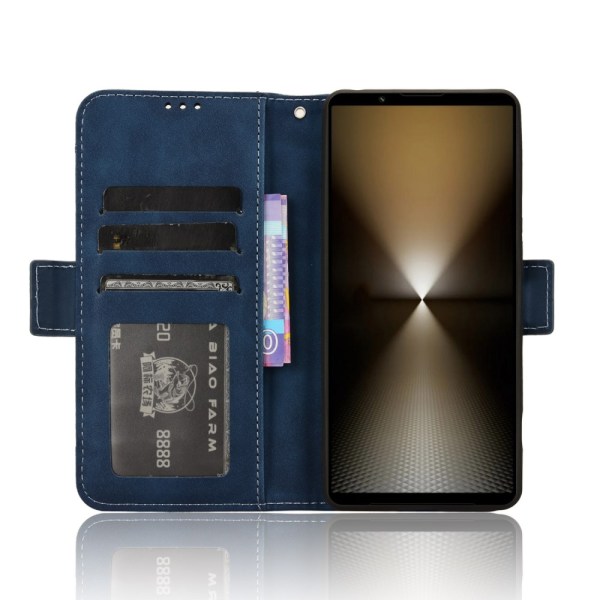 Lompakkoteline Käännettävä Puhelinkotelo Xperia 1 VI Blue