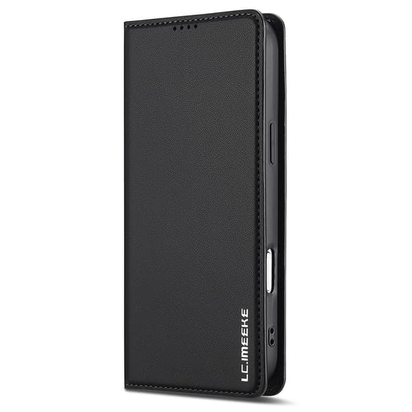 LC.IMEEKE Telefonlommebokdeksel med støtteben til iPhone 18 Pro / 17 Pro Black