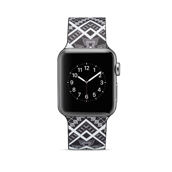 Silicone klockrem för Apple Watch 4 44mm, 3/2/1 42mm - Quadrangle multifärg