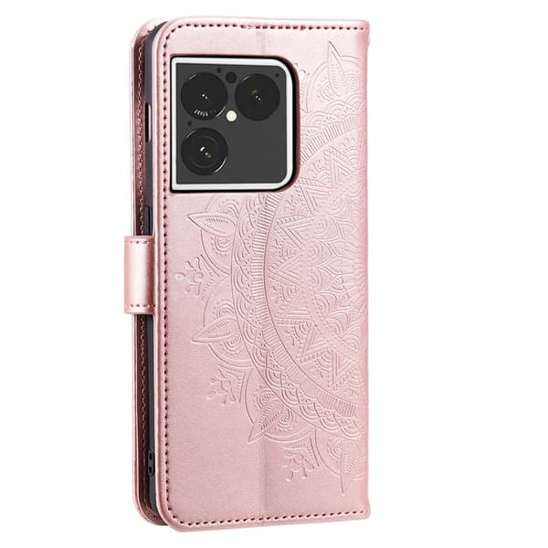 Plånboksfodral med Stativ och Handledsrem till Sony Xperia 1 VIII PinkGold