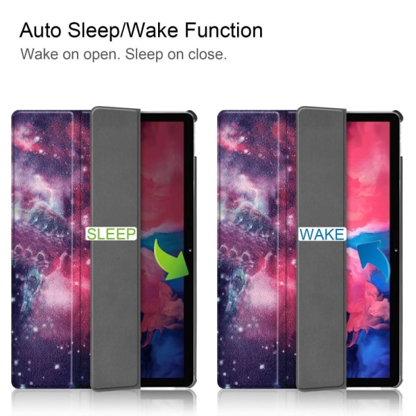 Tri-fold Stativdeksel for Lenovo Tab P11 / P11 Plus - Stjernehimmel Multicolor