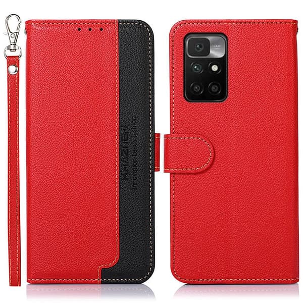 KHAZNEH Xiaomi Redmi 10 Plånboksfodral - Röd Röd