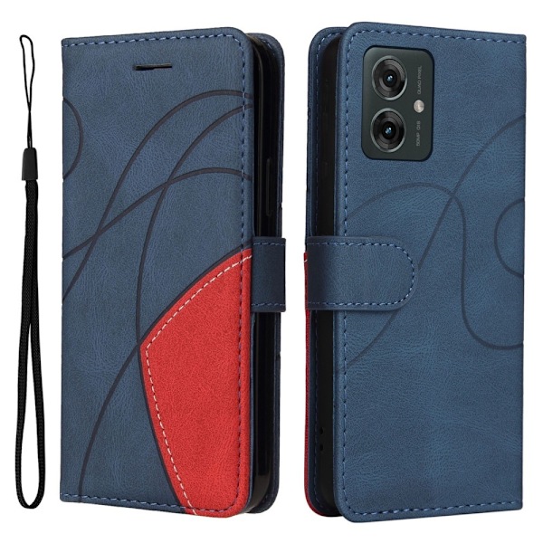 Til Motorola Moto G55 KT-serie-1 dobbeltfarve Blue