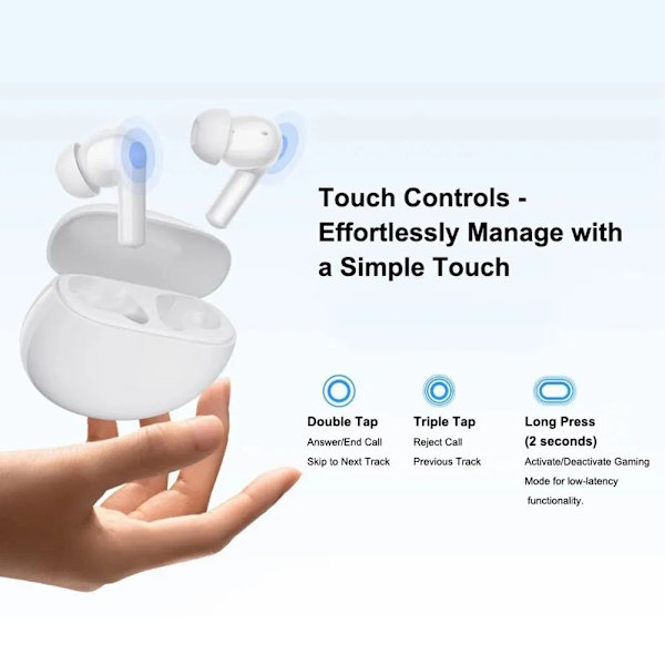 XIAOMI Redmi Buds 4 Active Bluetooth hörlurar Headset - Svart Svart