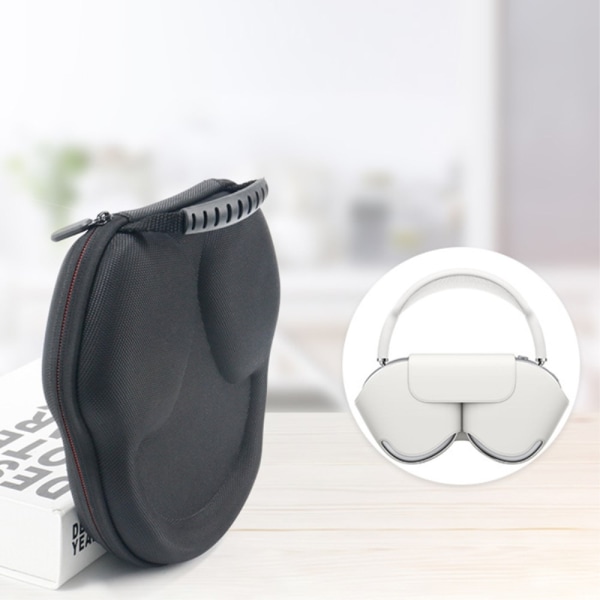 För AirPods Max Stötsäker Väska Vattentät förvaring för headset Svart