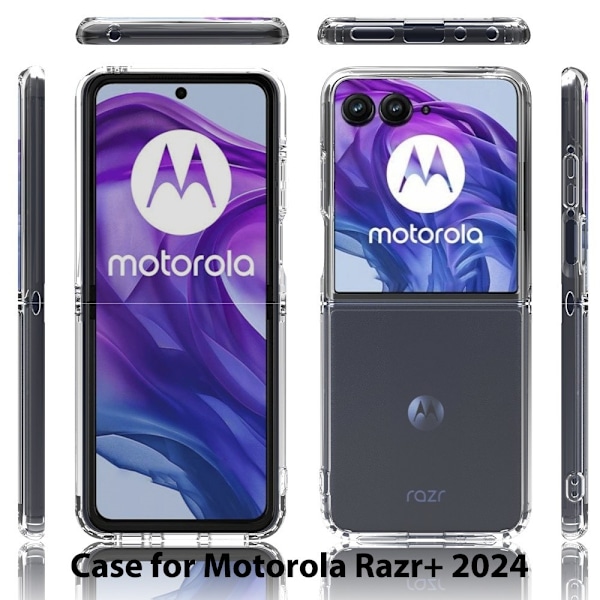 Motorola Razr 50 Ultra 5G Kotelo TPU+Akrääli Läpinäkyvä Puhelimen Suojakuori, Integroitu Muotoilu Transparent