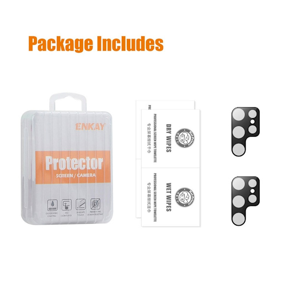 2-Pack ENKAY Kamera Lins Skydd till Samsung Galaxy S24 Ultra Transparent