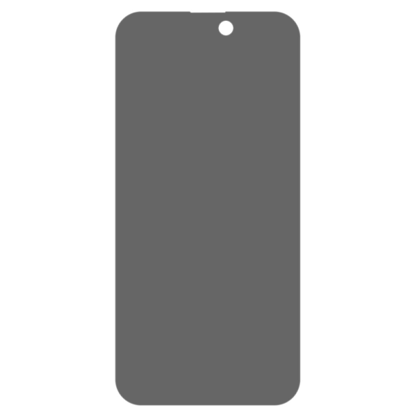 Full dekning herdet glass anti-spion personvern for iPhone 15 Pro Transparent