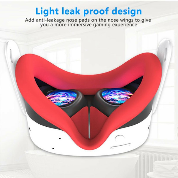 För Meta Quest 3S VR Silikonfodral Anti-Sweat Face Pad Skyddsöverdrag - Vit Vit