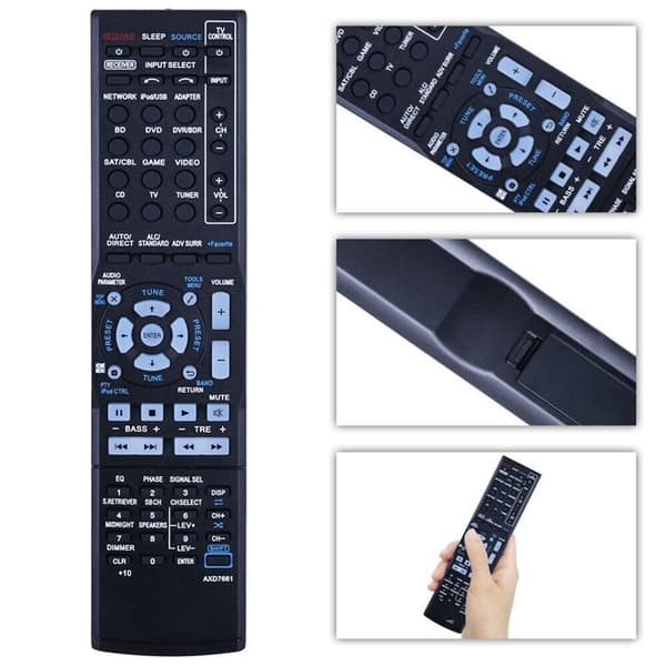 Fjernkontroll Utskiftning for AXD7661 for Pioneer AV-receiver Stereo System Black