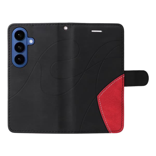 Til Samsung Galaxy S26 Lommebokdeksel med Stativ Tofarget Design - Svart Black